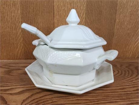 Antique Soup/Gravy Tureen w/ Liner