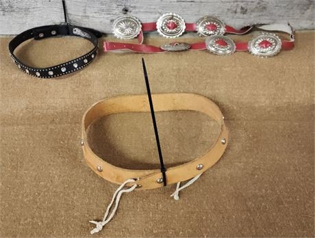 Ladies Leather Belt Trio