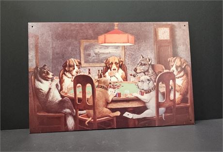 Dogs Poker Game Sign - 16x10