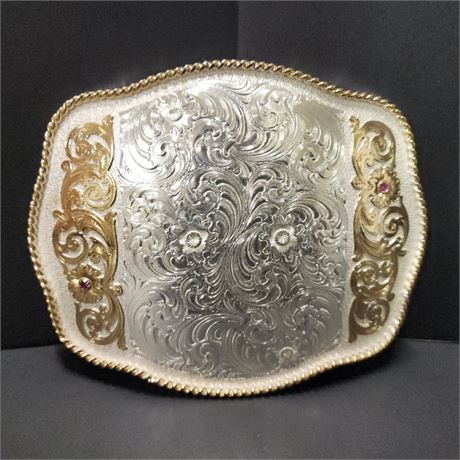 Montana Silversmiths Belt Buckle - Large!