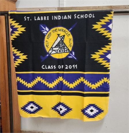 NEW St Labre Indian School Fleece Blanket - 38x58