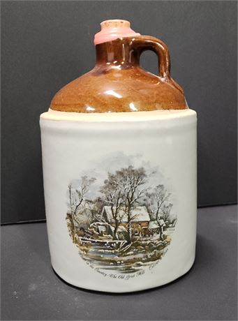 Vintage Sealed & Full Stoneware Crock Jug