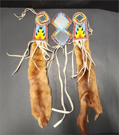 NA Beaded Regalia Headware - Mink?