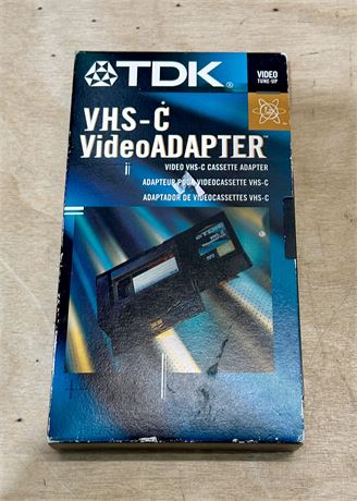 TDK VHS-C Video ADAPTER, VHS Tape to VHS-C Video Cassette