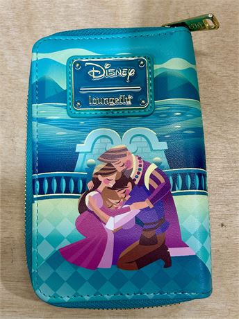 Disney Loungefly Tangled Princess Castle Zip Around Wallet