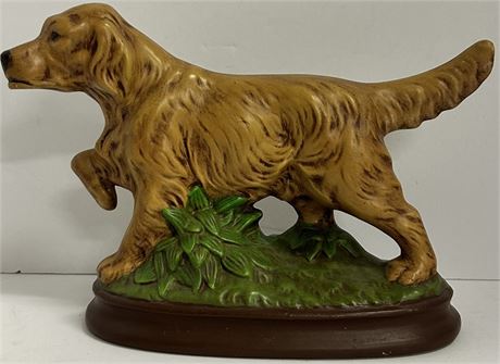 Ceramic hunting dogs statue