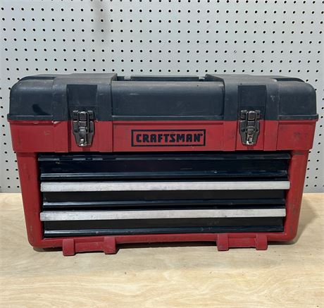 Craftsman 3 Drawer Tier Portable Plastic Tool Box Chest