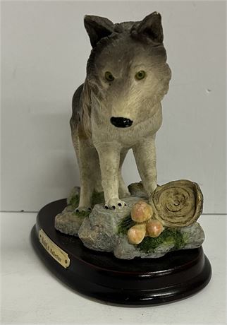 Small wolf statue