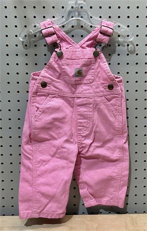 Carhartt Baby Pink Bib Overalls Kids size 3M