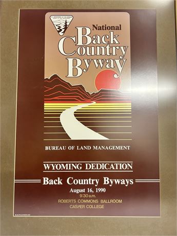 National back country by way root of land management Wyoming dedication poster