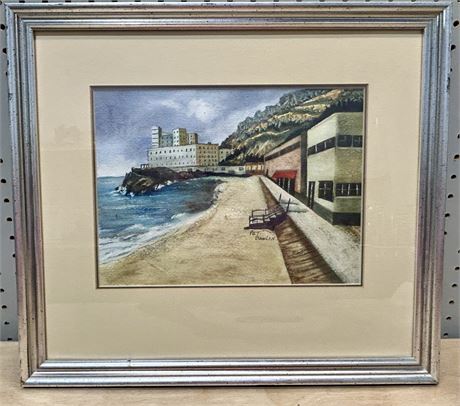 “Palace Hotel” Watercolor Painting by Pat Bowlen Artist Signed