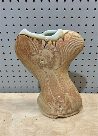 Decorative Pottery Vase Artist Signed