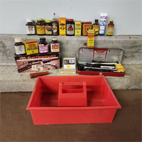 Gun Cleaning Supplies & Tote - Nice Assortment