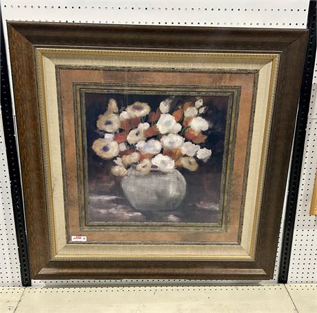 Apricot Poppies Painting by Onan Balin Framed Wall Art