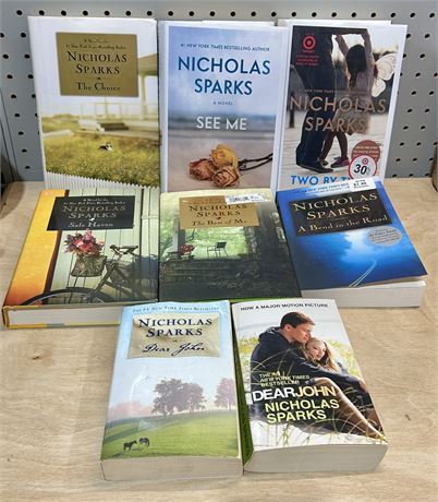 Nicholas Sparks Books Lot of 5 Hardcovers and 3 Paperbacks