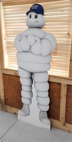 Large Vintage Michelin Man Advertising Display - 77"h x 29"w