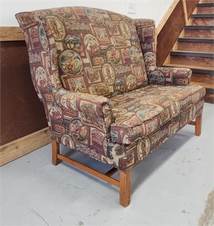 Sportsman Style Upholstered Love Seat/Settee