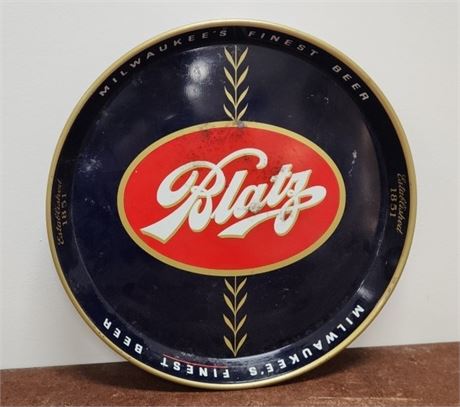 Vintage Blatz Beer Metal Tray