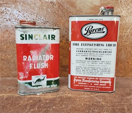 Vintage Auto Care Fluid Can Pair  (full)