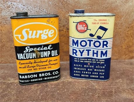 Vintage Auto Care Fluid Can Pair  (full)