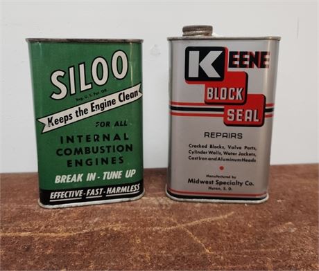 Vintage Auto Care Fluid Can Pair  (full)