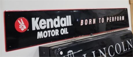 6ft Vintage Kendall Oil Metal Sign - 6'x12"