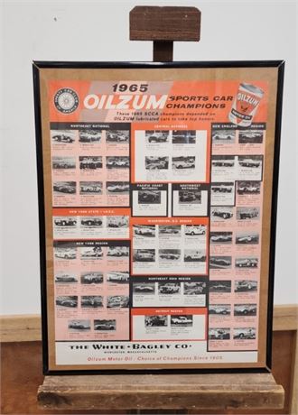 1965 Oilzum Champion S Car Product User Framed Poster - 18x24