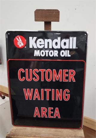 Vintage Kendall Oil Customer Waiting Metal Sign - 18x24