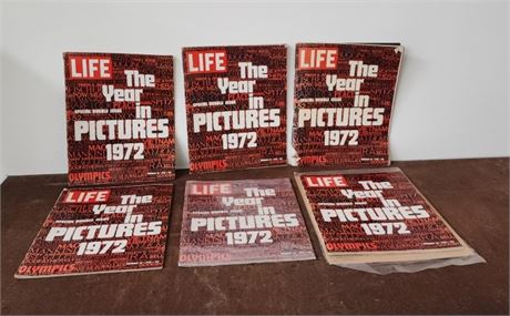 1972 Life "The Year in Pictures" Magazine - 6 Magazines