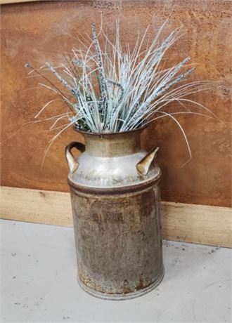 Antique Cream Can/Yard Art - Weighted