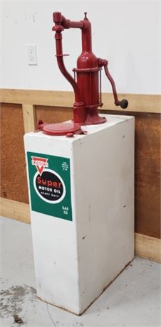 Antique Conoco Hi-Box Oil Dispenser/Lubricator - 10x22x52