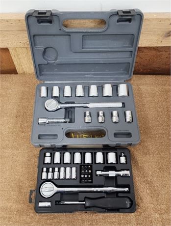 ³∕₈" SAE & Metric Socket Set Pair