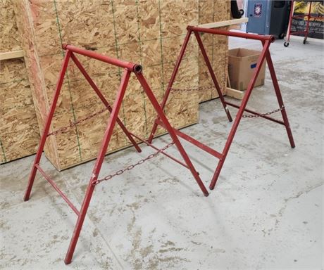 Solid Steel Collapsible Work Stand Pair - 34x38