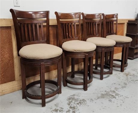 4 Swivel Bar Stools - 24"⬆️ x 18" Seat Diameter