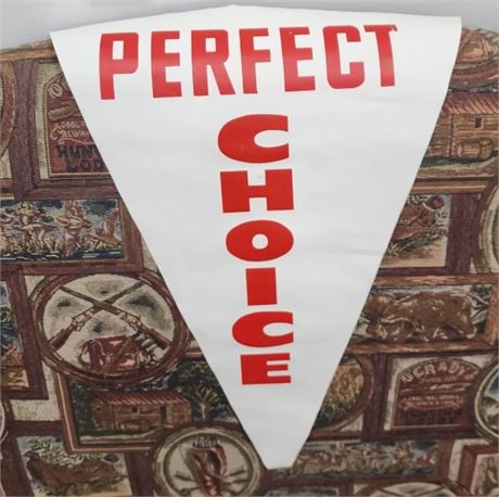 Vintage Huskey Oil :Perfect Choice" Double Sided Ad Pennant #1