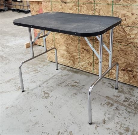 Folding Rubber Top Table - 36x24x31