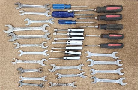 Assorted Wrenches & Drivers