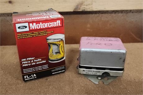 Ford Voltage Regulator & Oil Filter