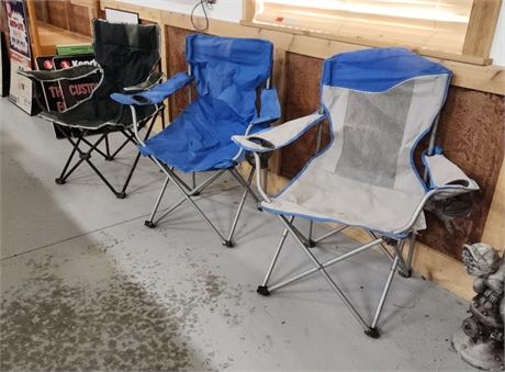 Folding Camp Chair Trio