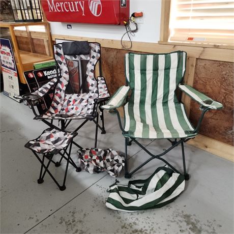 Folding Camp Chair Pair w/ Bags