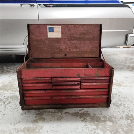 Vintage Metal Tool Chest