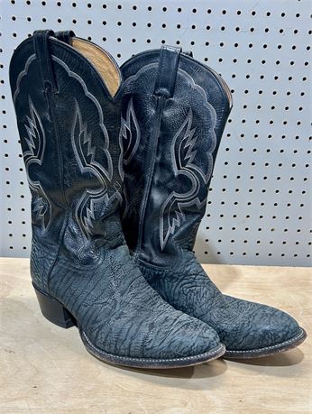 Tony Lama Cowboy Boots Gray Black Men’s size 9.5