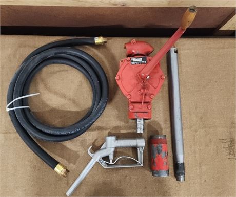 Gas-Boy Transfer Pump w/ New Hose & Nozzle