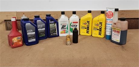 Assorted Auto Fluids (some full/some partial)