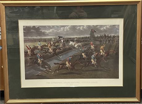 CHARLES HUNT & SON “THE LIVERPOOL GRAND NATIONAL STEEPLE CHASE” 30” 1/2 x 40”