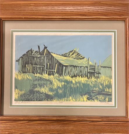 OLD BARN PAINTING 2/15 GARRY FREEMAN 18” 1/2 x 15” 1/2