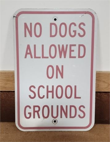 Metal No Dogs Sign - 12"x18"