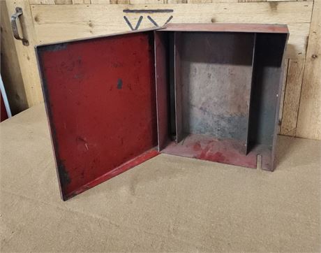 Red Metal Side Mount Tool Box - 15x17x7