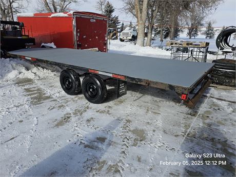 1999 Homemade Flatbed Tandem Axel Trailer 27' x 8.5 - Clean Title