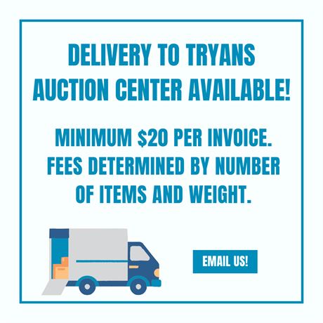 Email us to find out more about delivering your items to the Auction Center!